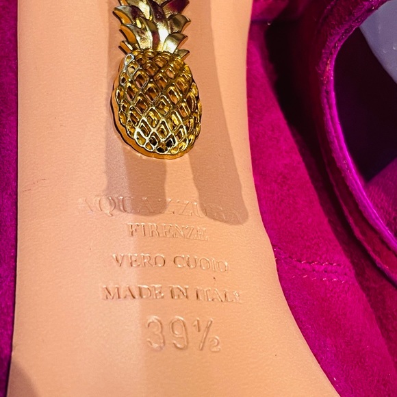 NEW AQUAZZURA Sexy Thing cutout suede sandals Iris EU39.5 US8.5